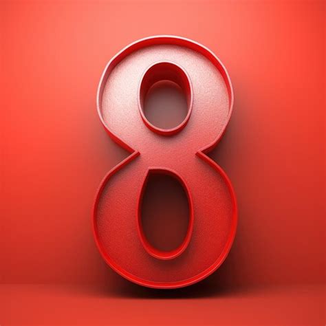 Premium Photo | Number 8