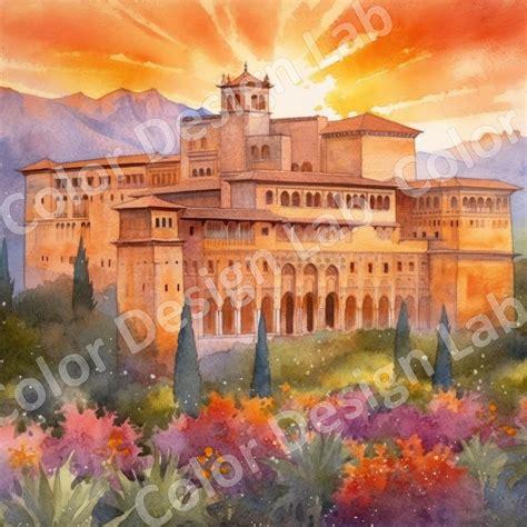 Alhambra Palace Granada Spain Printable Clip Art Set of 8 - Etsy