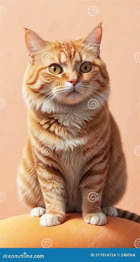 Orange Fat Cat Acting Funny, for Mobile Wallpaper Background Stock ...