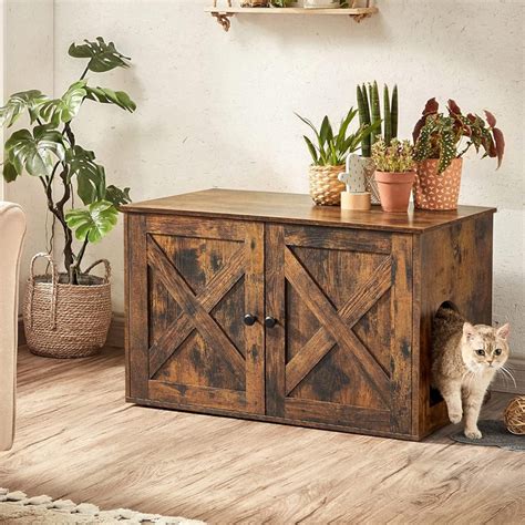 Cat Litter Box Furniture with Removable Divider