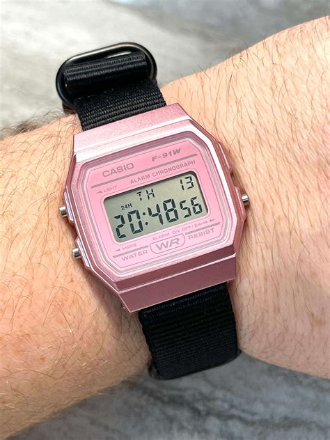 Pink Casio Watch on Black Strap w/ black hardware – rswatchworks