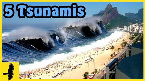 5 Tsunamis die mit Kamera festgehalten wurden - YouTube