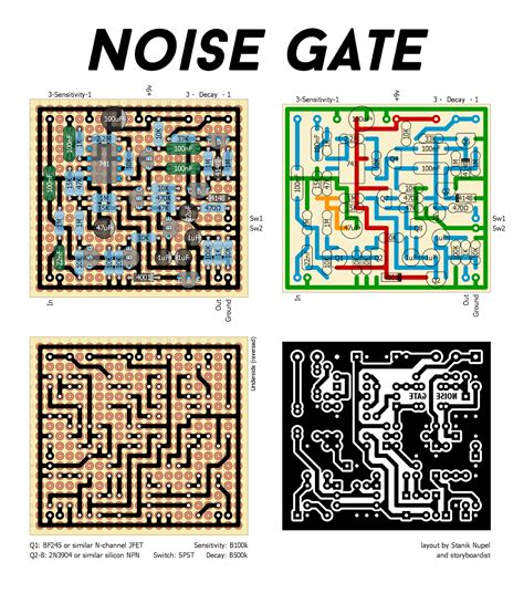 Perf and PCB Effects Layouts: Noise Gate