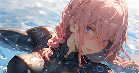AI, aI-generated illustration, AIart / Anime Girls in Swim Suits - pixiv