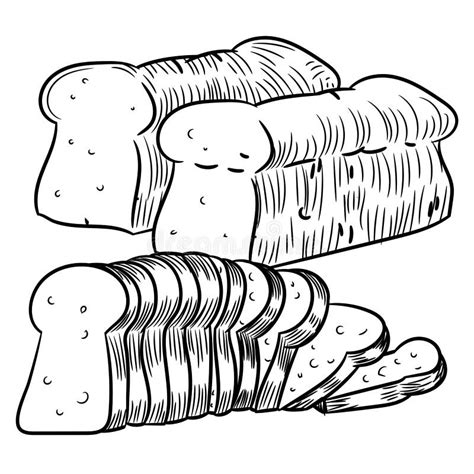 bread black white stock illustrations  bread black white stock