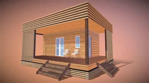Каркасный дом 01 - 3D model by dimtech [0d1d317] - Sketchfab