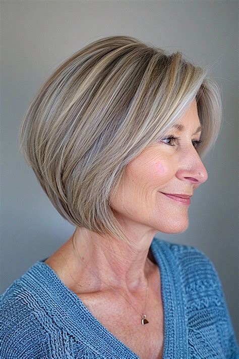 15 Flattering Short Stacked Bob Haircuts Women Over 50 Will Love in