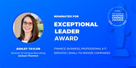 Ashley Taylor - Nominee for Exceptional Leader Award - 2022 Campus
