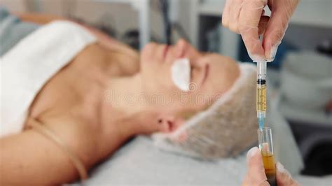 cosmetic procedure  prp injection preparation close