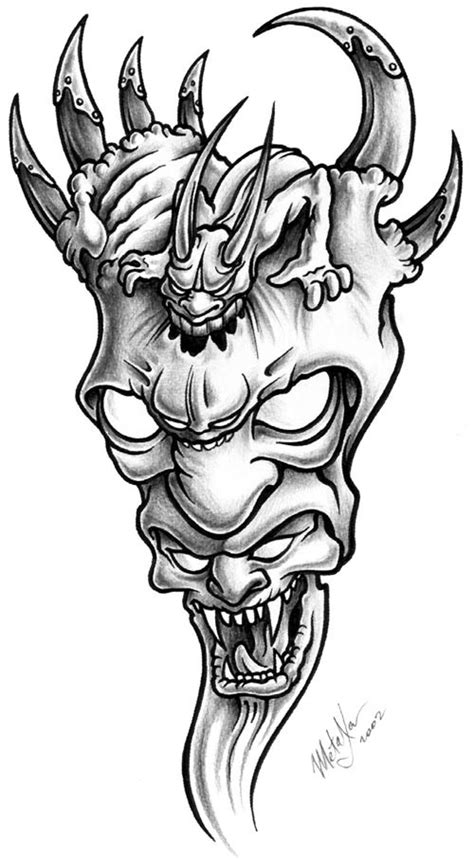 Interesting grey-ink demon piramyd tattoo design - Tattooimages.biz