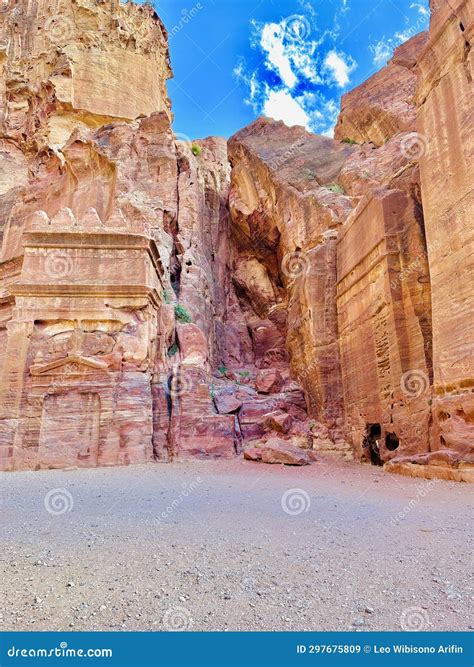 The Magical Setting of Petra Ancient City in Jordan Stock Image - Image
