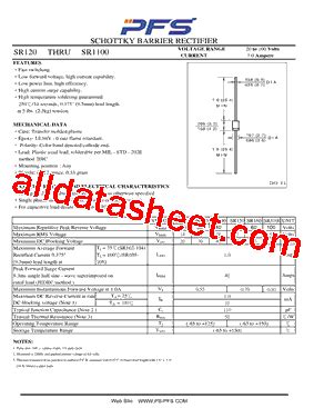 SR1100 Datasheet(PDF) - Shenzhen Ping Sheng Electronics Co., Ltd.