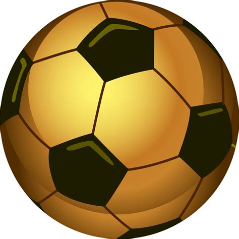 bola de futebol dourada  png