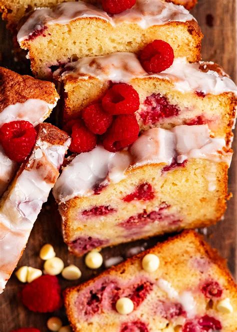 Glazed White Chocolate Raspberry Loaf - Ulkse