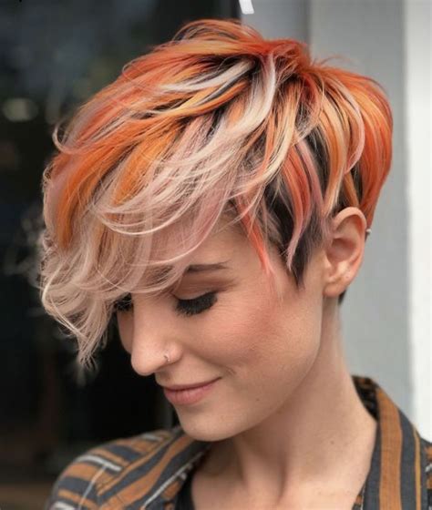funky color pixie hairstyles colorful short haircuts funky hair