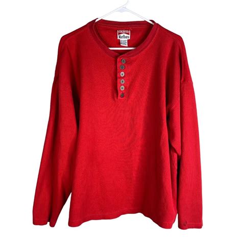 Marlboro Men's Red Shirt | Depop