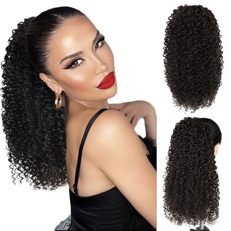 Amazon.com : Ponytail Extension for Black Women Curly Drawstring