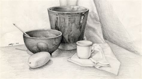 Pencil Still Life Drawing at GetDrawings | Free download