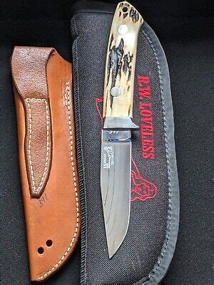 rw loveless maker custom drop point hunter knife  stag single