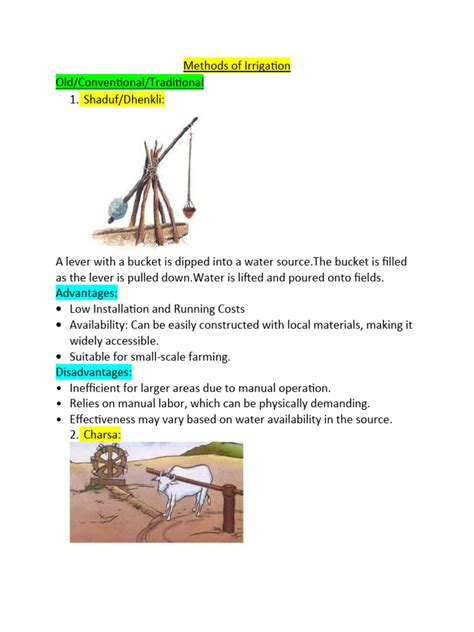 Methods of Irrigation. | PDF