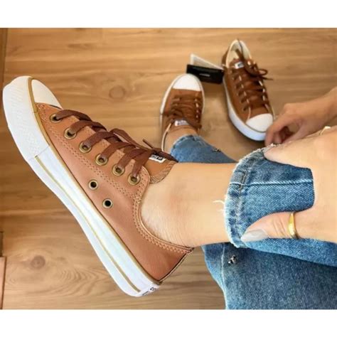 Tenis Da Converse Feminino - Tenis Converse All Star Chuck Taylor Couro Caramelo Moda Feminino ...