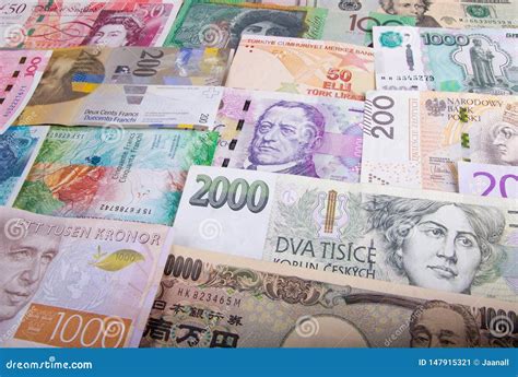Different Paper Currencies from Around the World Editorial Photo ...