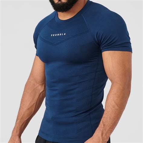 youngla shirts youngla  supervillain compression tees navy