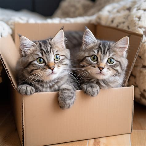 Cat In Cardboard Box Illustration Free Stock Photo - Public Domain Pictures