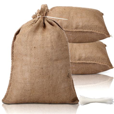 Shappy 10-Pack Burlap Sand Bags 14 x 26 - Flood Control and Moving ...