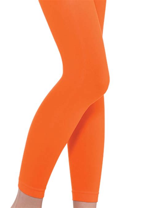 Orange Kid's Footless Tights