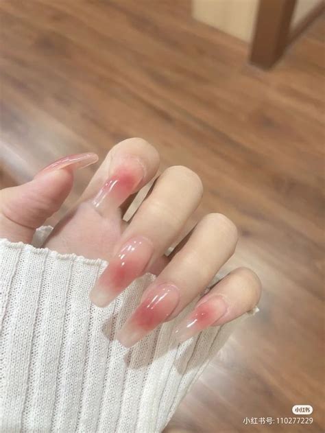 корейский японский прозрачный нежный маникюр градиент korean japanese ...