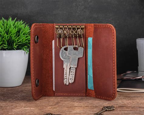 personalized leather key case leather key holder key pouch holder