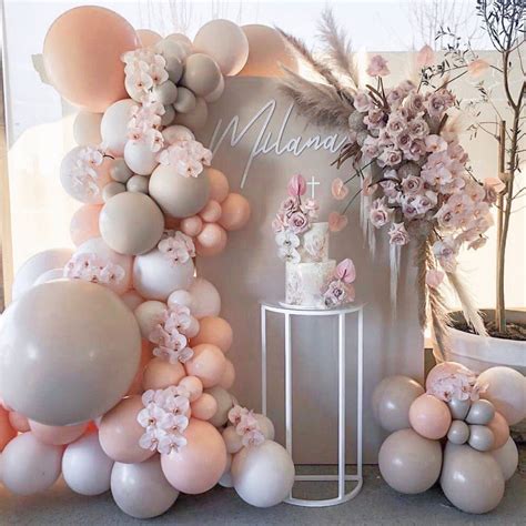 Party Décor Party Supplies DIY Arch Silver Confetti White Gray Orange