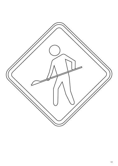 Placa De Transito Para Colorir