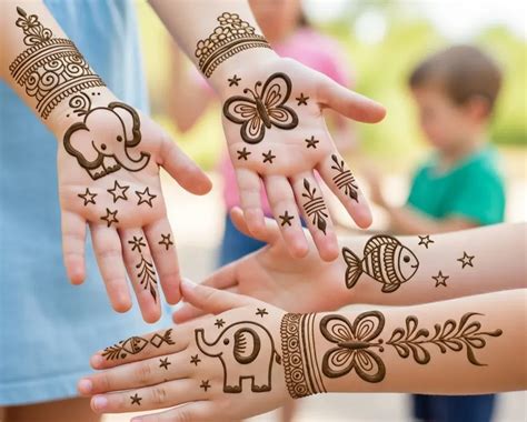 mehndi designs  kids  easy fun adorable patterns