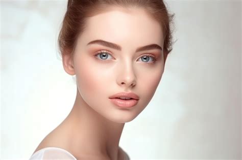 Premium AI Image | Beautiful young woman with clean fresh skin Girl ...