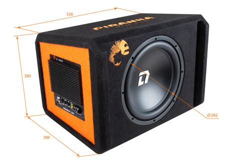 Активный корпусный сабвуфер DL Audio ™ Piranha 12A Black V.2