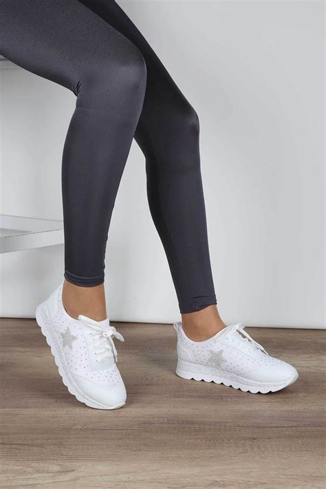 Bayan Spor Ayakkabı - 3415 BEYAZ CİLT