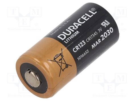 CR123 DURACELL - Battery: lithium | CR123A,R123; 3V; non-rechargeable ...