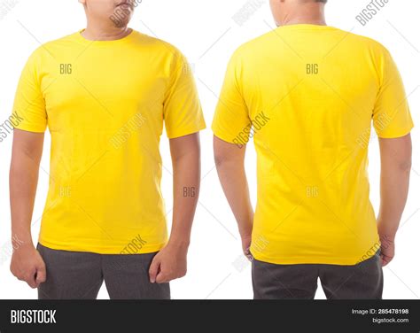 Yellow T-shirt Mock , Image & Photo (Free Trial) | Bigstock