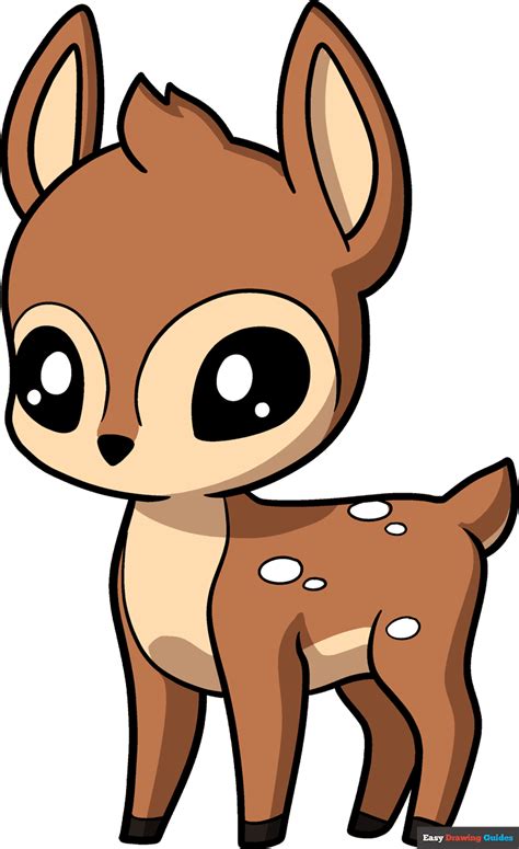 draw  cute deer step  step