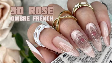 🔥ХИТ МАНИКЮР из Instagram! / 3D Роза / Градиентный ФРЕНЧ #nailart - YouTube