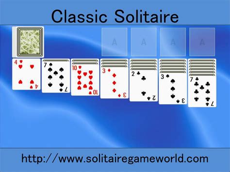 PPT - Play Solitaire Card Game With Lots of Fun at Solitairegameworld ...