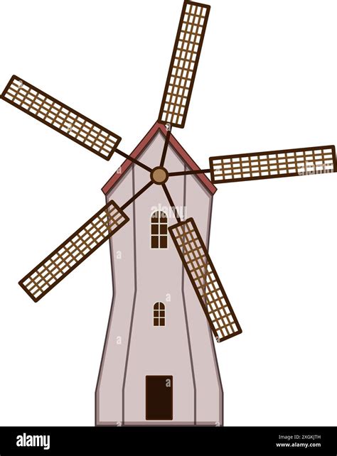 field mill farm cartoon vector illustration stock vector image art