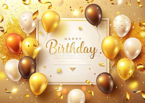 elegant horizontal birthday invitation design  stunning gold balloon