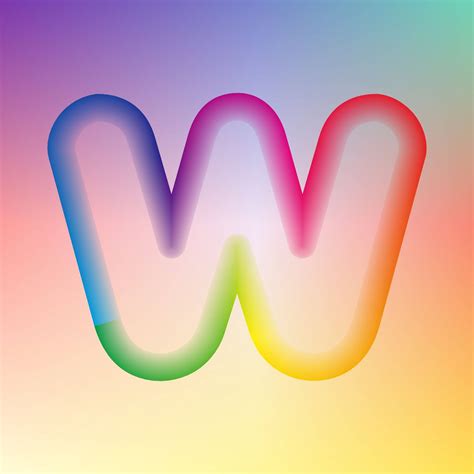 Download Letter W Rainbow Outline Wallpaper | Wallpapers.com