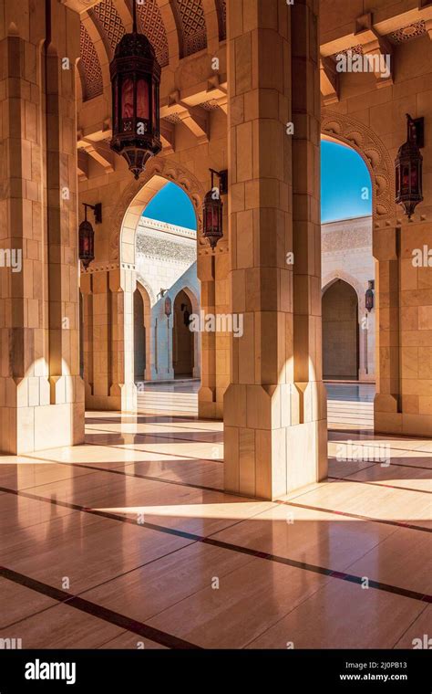 sultan qaboos grand mosque  muscat stock photo alamy