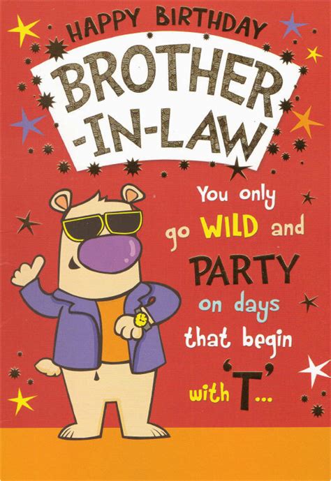 Funny Birthday Cards for Brother In Law Funny Humorous Brother In Law ...