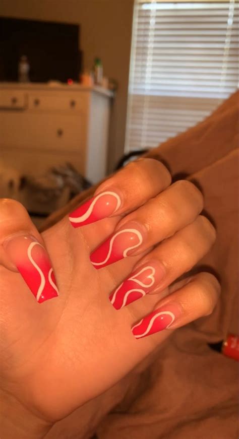 long nail designs pink acrylic hearts | Pink nail designs, Long nail ...