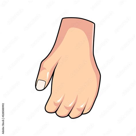 cartoon hand isolated white background stock illustration adobe stock